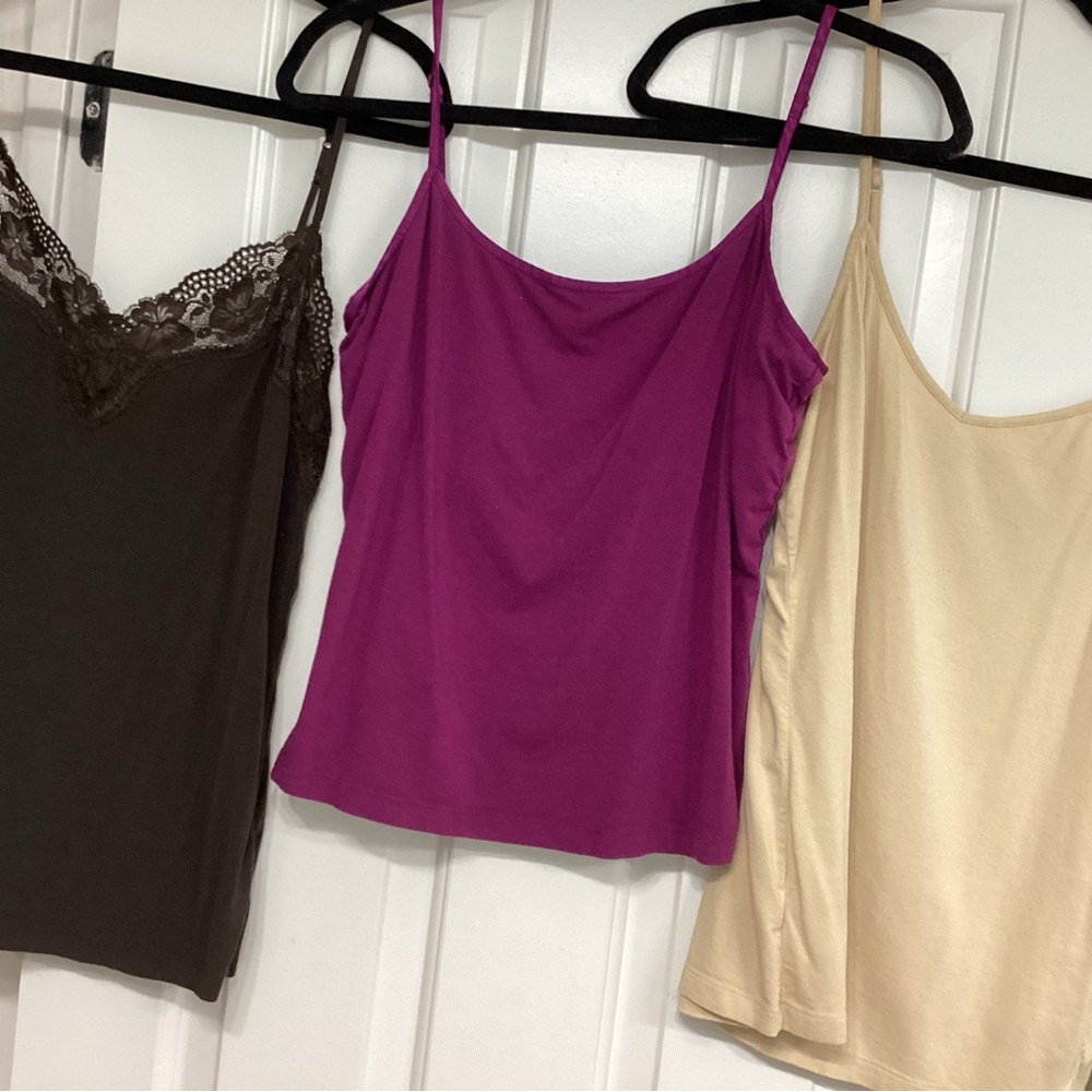 LOFT Pink and Purple Fitted Sleeveless Camisole - SOLD AS A SET